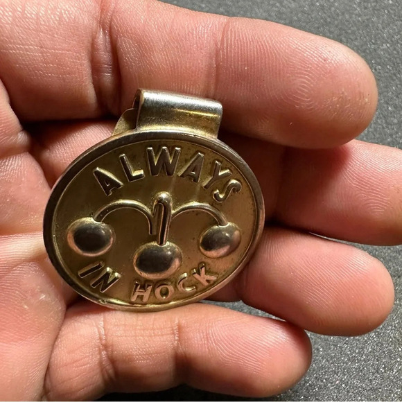 Anson Always In Hock Gold Tone Money Clip Made In USA - Picture 6 of 9